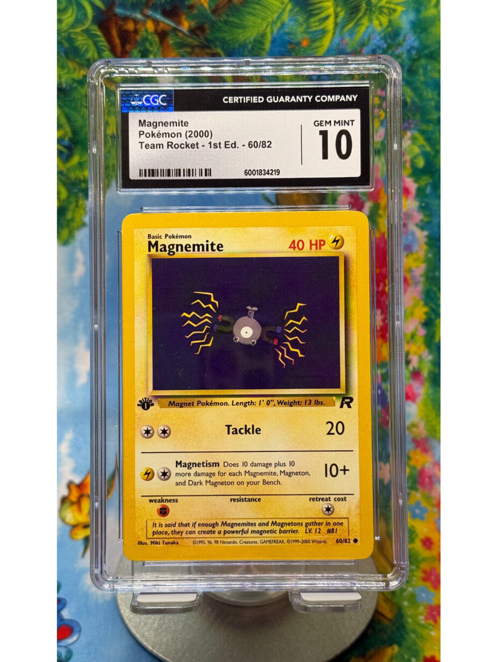 Magnemite Team Rocket 60/82 2000 English 1st Edition CGC 10